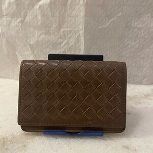 Bottega Veneta Taupe Leather Wallet